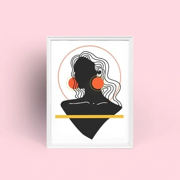 Modern Abstract Woman Wall Art Print Unframed - Picture 8 of 10